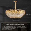 GobekUsa Crystal Chandelier: Modern Luxury Round Italian Restaurant Light
