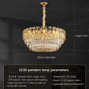 GobekUsa Crystal Chandelier: Modern Luxury Round Italian Restaurant Light