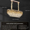 GobekUsa Crystal Chandelier: Modern Luxury Round Italian Restaurant Light