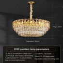 GobekUsa Crystal Chandelier: Modern Luxury Round Italian Restaurant Light
