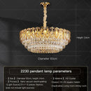 GobekUsa Crystal Chandelier: Modern Luxury Round Italian Restaurant Light