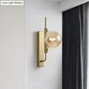 GobekUsa Gold Wall Sconce with White/Amber/Smoke Gray Glass Orb - Modern Bedroom Light Fixture