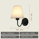 Modern gold and beige cloth led wall lamp bedroom sconce by Decorbites