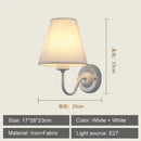 Modern gold and beige cloth led wall lamp bedroom sconce by Decorbites