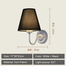 Modern gold and beige cloth led wall lamp bedroom sconce by Decorbites