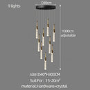 GobekUsa Crystal Chandelier: Modern Luxury Spiral Staircase Living Room & Bedroom Lighting