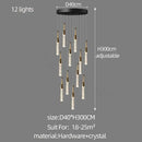 GobekUsa Crystal Chandelier: Modern Luxury Spiral Staircase Living Room & Bedroom Lighting