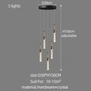 GobekUsa Crystal Chandelier: Modern Luxury Spiral Staircase Living Room & Bedroom Lighting