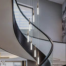 GobekUsa Crystal Chandelier: Modern Luxury Spiral Staircase Living Room & Bedroom Lighting