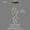 GobekUsa Crystal Chandelier: Modern Luxury Spiral Staircase Living Room & Bedroom Lighting