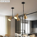 GobekUsa Traditional Gold Pendant Light with Drum Shade - 4/5 Lights for Dining Room Island