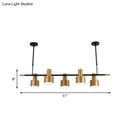 GobekUsa Traditional Gold Pendant Light with Drum Shade - 4/5 Lights for Dining Room Island
