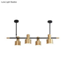 GobekUsa Traditional Gold Pendant Light with Drum Shade - 4/5 Lights for Dining Room Island