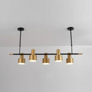 GobekUsa Traditional Gold Pendant Light with Drum Shade - 4/5 Lights for Dining Room Island