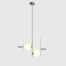 GobekUsa Brass/Black Glass Ball LED Pendant Lights Modern Bedroom Living Room Hanging Lamps
