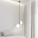 GobekUsa Brass/Black Glass Ball LED Pendant Lights Modern Bedroom Living Room Hanging Lamps