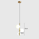 GobekUsa Brass/Black Glass Ball LED Pendant Lights Modern Bedroom Living Room Hanging Lamps