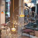 GobekUsa Glass Chandelier: Nordic-Italian LED Pendant Light for Living & Dining Room