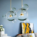 GobekUsa Glass Chandelier: Nordic-Italian LED Pendant Light for Living & Dining Room