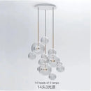 GobekUsa Glass Chandelier: Nordic-Italian LED Pendant Light for Living & Dining Room