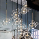 GobekUsa Glass Chandelier: Nordic-Italian LED Pendant Light for Living & Dining Room