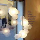 GobekUsa Glass Chandelier: Nordic-Italian LED Pendant Light for Living & Dining Room