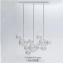 GobekUsa Glass Chandelier: Nordic-Italian LED Pendant Light for Living & Dining Room