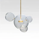 GobekUsa Glass Chandelier: Nordic-Italian LED Pendant Light for Living & Dining Room