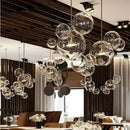 GobekUsa Glass Chandelier: Nordic-Italian LED Pendant Light for Living & Dining Room