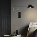 GobekUsa Gold Rotatable LED Wall Lamp | Modern Nordic Rocker Arm Sconce