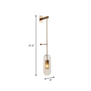 GobekUsa Gold Metal Wall Lamp with Postmodern Design and 1 Light for Living Rooms
