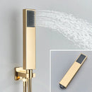 GobekUsa Black Digital Shower Faucet Set with Rainfall Head and All-Metal Mixer Display
