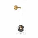 GobekUsa Sleek Glass Spherical Wall Sconce Light - Stylish Single Bulb Wall Hanging Lighting for Living Room