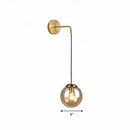 GobekUsa Sleek Glass Spherical Wall Sconce Light - Stylish Single Bulb Wall Hanging Lighting for Living Room