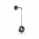 GobekUsa Sleek Glass Spherical Wall Sconce Light - Stylish Single Bulb Wall Hanging Lighting for Living Room