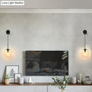 GobekUsa Sleek Glass Spherical Wall Sconce Light - Stylish Single Bulb Wall Hanging Lighting for Living Room