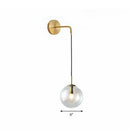 GobekUsa Sleek Glass Spherical Wall Sconce Light - Stylish Single Bulb Wall Hanging Lighting for Living Room