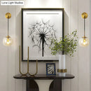 GobekUsa Sleek Glass Spherical Wall Sconce Light - Stylish Single Bulb Wall Hanging Lighting for Living Room