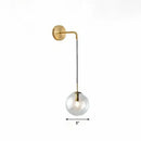 GobekUsa Sleek Glass Spherical Wall Sconce Light - Stylish Single Bulb Wall Hanging Lighting for Living Room
