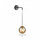 GobekUsa Sleek Glass Spherical Wall Sconce Light - Stylish Single Bulb Wall Hanging Lighting for Living Room