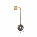 GobekUsa Sleek Glass Spherical Wall Sconce Light - Stylish Single Bulb Wall Hanging Lighting for Living Room