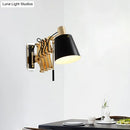 GobekUsa Modern Metallic Gold Wall Mount Sconce Lamp with Barrel Shade