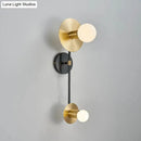 GobekUsa Modern Gold Wall Sconce with Opal Glass Shade - 2 Lights Bulb Lamp