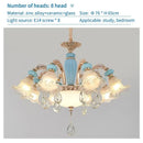 GobekUsa Duplex Ceramic Crystal Pendant Lamp for Modern European Style Living Room