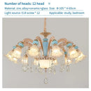 GobekUsa Duplex Ceramic Crystal Pendant Lamp for Modern European Style Living Room