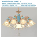 GobekUsa Duplex Ceramic Crystal Pendant Lamp for Modern European Style Living Room