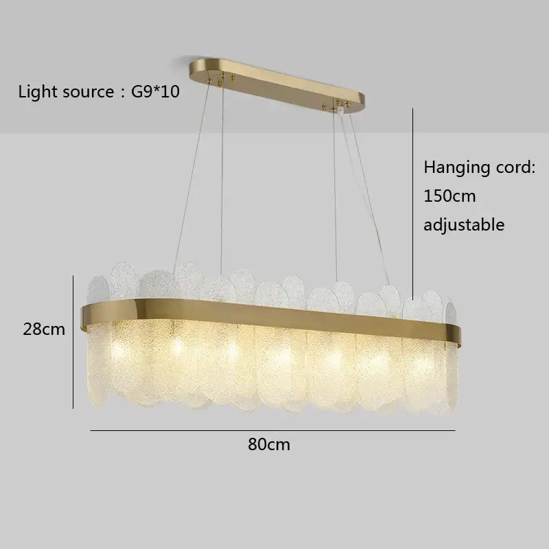 GobekUsa Glass Chandelier for Ceiling: Elegant Lighting Solution for Dining Table, photo 8 of 22