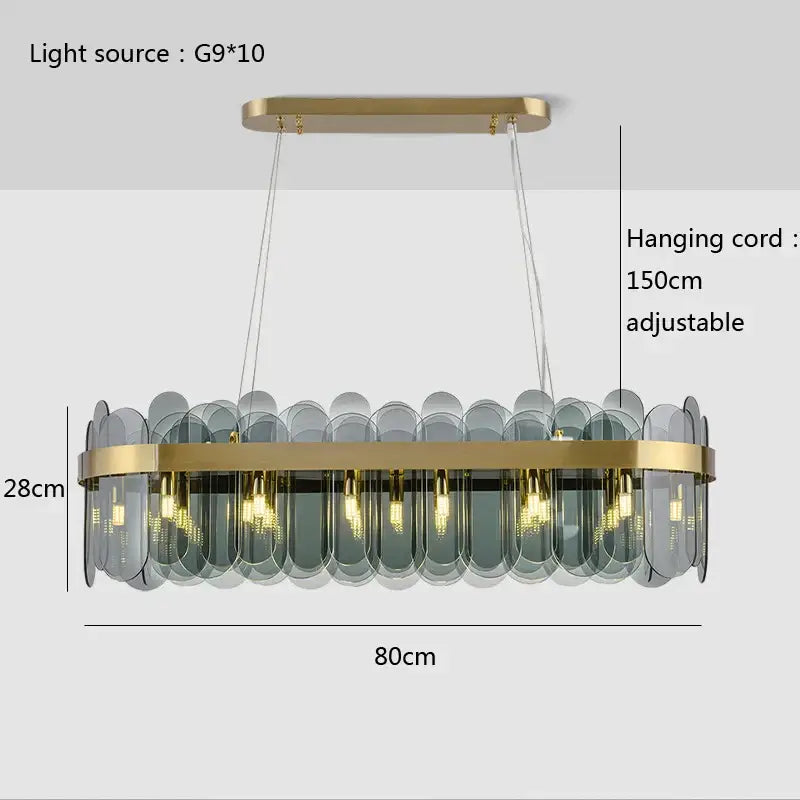 GobekUsa Glass Chandelier for Ceiling: Elegant Lighting Solution for Dining Table, photo 13 of 22