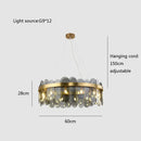 GobekUsa Glass Chandelier for Ceiling: Elegant Lighting Solution for Dining Table