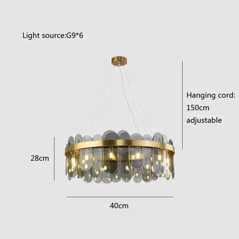GobekUsa Glass Chandelier for Ceiling: Elegant Lighting Solution for Dining Table, photo 17 of 22